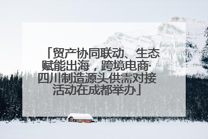 贸产协同联动、生态赋能出海，跨境电商·四川制造源头供需对接活动在成都举办
